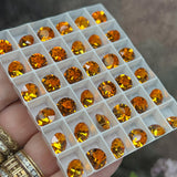 Dark Orange 39ss Swarovski Crystal Rhinestone 8mm 1088 with Settings