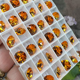 Dark Orange 39ss Swarovski Crystal Rhinestone 8mm 1088 with Settings