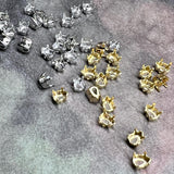 6x4mm Crystal Rhinestone Settings, Pear Shaped 4320, 10 Pieces SP or GP Settings