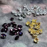 Swarovski Amethyst 6x4mm Pear Shape Crystal Rhinestone With Settings