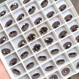 Rhodolite Garnet Faceted Gemstone, CZ 8x6mm Oval, With Settings