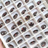 Rhodolite Garnet Faceted Gemstone, CZ 8x6mm Oval, With Settings