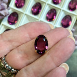 Vintage Transparent Amethyst, 1 Piece Genuine Swarovski Crystal, 16x11mm 4100 Oval, with or without Setting