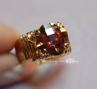 Fancy Band Prong Ring, Wire Wrap Jewelry Tutorial, Wire Wrap Ring Patt ...