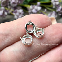 3 pcs, 8mm Silver or Gold Plated Sew On Settings for Swarovski 8 mm 4470, 4471 & 4671