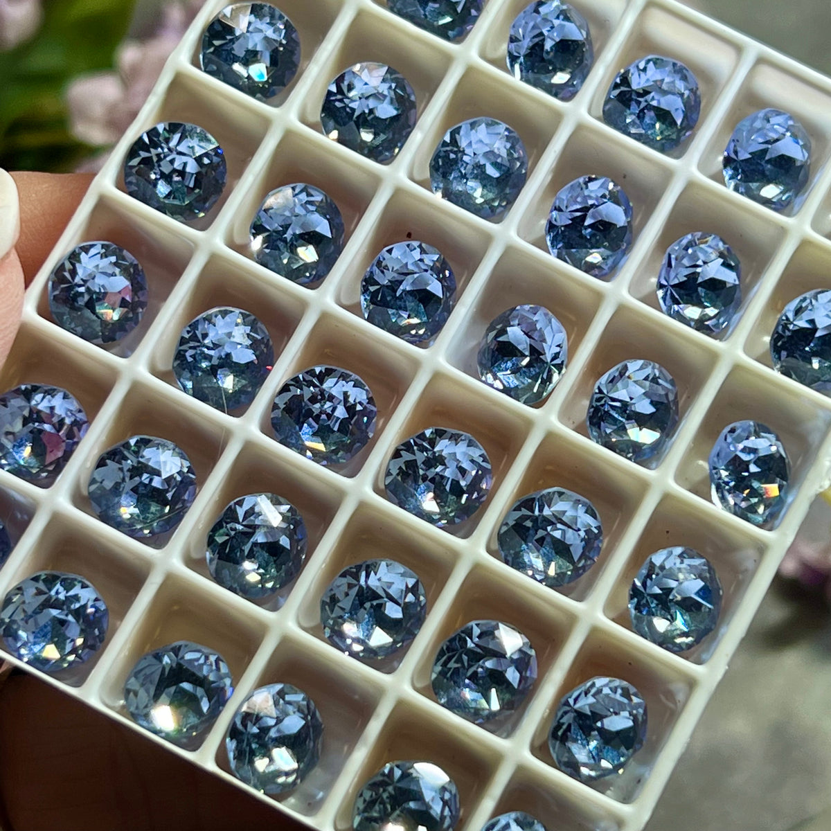 Alexandrite Color Change Crystal, 2 Pieces, Vintage Swarovski, 40ss Ro ...