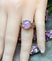 Pink Fire Opal Handmade Ring, Vintage 1950s West German Fire Opal, Made to Order