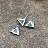 3 Pcs Plated Triangle Settings for Swarovski art 4722 8mm Crystal Rhinestone