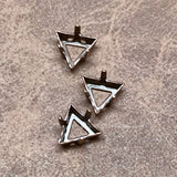 3 Pcs Plated Triangle Settings for Swarovski art 4722 8mm Crystal Rhinestone