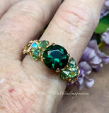 Hydrothermal Green Quartz Handmade Ring, Made to Order