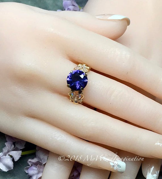 Alexandrite, Color Change Gemstone, Handmade Ring in 14k GF, US Size 5.5