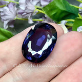 Alexandrite, Huge Gorgeous Lab Grown Faceted Oval 23x17x9mm 40.35 carats Loose Gemstone