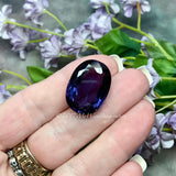 Alexandrite, Huge Gorgeous Lab Grown Faceted Oval 23x17x9mm 40.35 carats Loose Gemstone