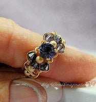Tanzanite Purple, Vintage Swarovski Crystal, 30ss 6.25mm Crystal with Sew On Setting