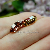 Blush Rose, Swarovski Crystal Elements, 15x7mm Navette with Prong Setting