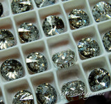 Swarovski Crystal Silver Patina, 1122 Rivoli 10mm, With Setting