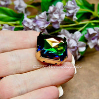 23mm Cabochon or Crystal Setting Art 4675, Silver or Gold Plated Prong Settings