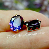 Alexandrite, Color Change, Lab-Grown, Lab-Created Faceted Gemstone, 11x9 Oval, SP or GP Setting  June Birthstone