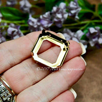 23mm Cabochon or Crystal Setting Art 4675, Silver or Gold Plated Prong Settings