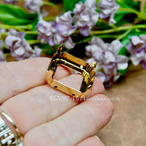 Genuine Swarovski Crystal, 1 Piece 23mm Crystal AB Art 4675, Large Crystal Square Octagon with Setting