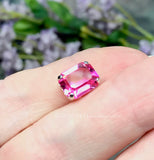 Rose Pink 2 Pcs Transparent Rhinestone, Swarovski Crystal 10x8mm, With Setting