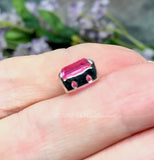 Rose Pink 2 Pcs Transparent Rhinestone, Swarovski Crystal 10x8mm, With Setting