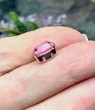 Rose Pink 2 Pcs Transparent Rhinestone, Swarovski Crystal 10x8mm, With Setting