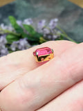 Rose Pink 2 Pcs Transparent Rhinestone, Swarovski Crystal 10x8mm, With Setting