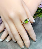 Peridot and Pearl, Handmade Ring in 14k GF or SS August Birthstone, Made to Order