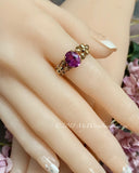 Alexandrite Hand Crafted Wire Wrapped Ring, June Birthstone Made To Order Ring