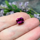Fuchsia Octagon Rhinestone, 2 pcs Swarovski Crystal 10x8mm, With Setting