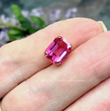 Rose Pink 2 Pcs Transparent Rhinestone, Swarovski Crystal 10x8mm, With Setting