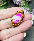 Genuine Swarovski Crystal, Amber Blush Navette 32x17mm Article 4227