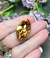 Genuine Swarovski Crystal, Amber Blush Navette 32x17mm Article 4227