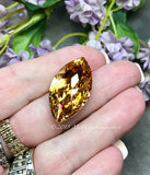 Genuine Swarovski Crystal, Amber Blush Navette 32x17mm Article 4227