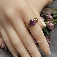 Alexandrite Hand Crafted Wire Wrapped Ring, June Birthstone Made To Order Ring