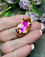 Genuine Swarovski Crystal, Amber Blush Navette 32x17mm Article 4227