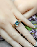 Vintage Swarovski Double Cut Crystal AB, Handmade Ring in 14K GF US Size 6