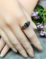 Starlight AB, Vintage Swarovski Crystal Handmade Ring 14K GF US Size 6.5