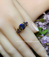 Starlight AB, Vintage Swarovski Crystal Handmade Ring 14K GF US Size 6.5