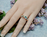Mercury Mystic Topaz, Handmade Ring, Opalescent Mystic Topaz Ring, in 14K Gold US Size 5