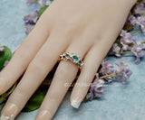 Mercury Mystic Topaz, Handmade Ring, Opalescent Mystic Topaz Ring, in 14K Gold US Size 5