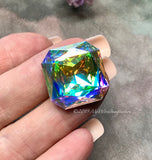 Genuine Swarovski Crystal, 1 Piece 23mm Crystal AB Art 4675, Large Crystal Square Octagon with Setting