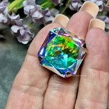 Genuine Swarovski Crystal, 1 Piece 23mm Crystal AB Art 4675, Large Crystal Square Octagon with Setting