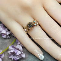 Swarovski Purple Haze Handmade Ring in 14K GF US Size 4 1/2
