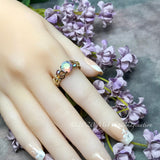 Swarovski Pastel Blush Rose AB Crystal Handmade Ring, Unique Engagement Ring