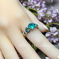 Laguna DeLite Ring, Genuine Swarovski Crystal, Handmade Ring, Made to Order