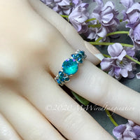Laguna DeLite Ring, Genuine Swarovski Crystal, Handmade Ring, Sterling Silver, US Size 6.5