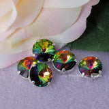 Vitrail Medium, Genuine Swarovski Crystal Rhinestone 14mm With Setting