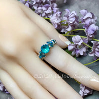 Laguna DeLite Ring, Genuine Swarovski Crystal, Handmade Ring, Sterling Silver, US Size 6.5